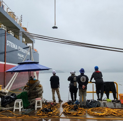 Azimuth thruster underwater mounting